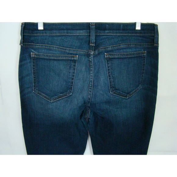 J.Crew Women Jeans Size 31 Blue REID Skinny Mid Rise Faded Dark Classic Denim - Picture 3 of 6